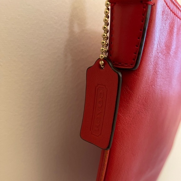 Coach Red Leather Crossbody Bag with Gold Hardware - Picture 3 of 9